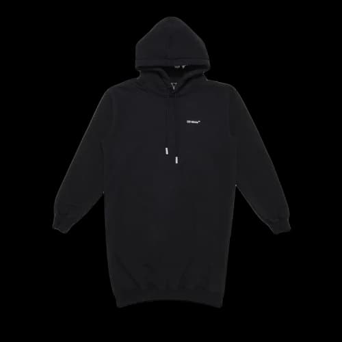 OFF-WHITE Diag Hoodie Sweatshirt Dress Black/White