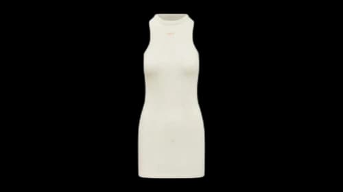 OFF-WHITE Sleek Rowing Dress White