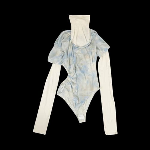 Off-White Tie Dye Layered Bodysuit 'Blue'