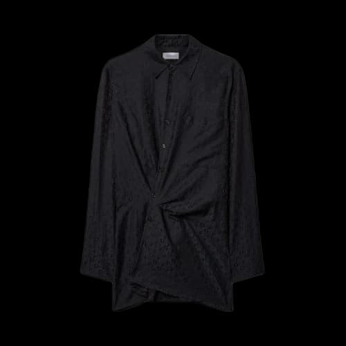 Off-White Off Jacquard Twist Shirt Dress 'Black'