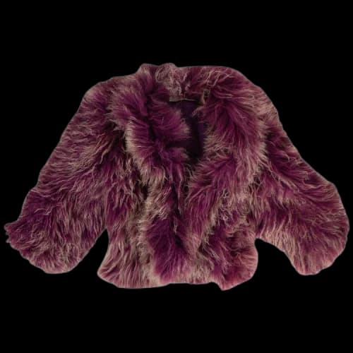 Off-White Mongolia Fur Jacket 'Purple'