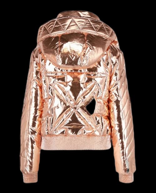 OFF-WHITE Metallic Puffer Jacket Copper