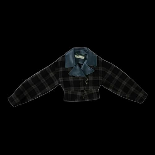 Off-White Check Oversized Jacket 'Grey'