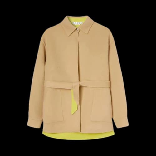 Off-White Belted Shirt Jacket 'Beige'