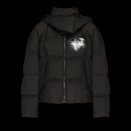 Off-White Nylon Regular Puffer Jacket 'Black/White'