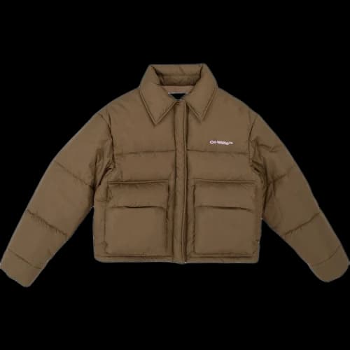 Off-White Peach NY Short Puffer 'Military/Lilac'