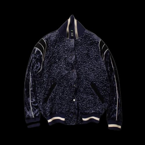 Off-White Velvet Ripple Jacket 'Blue'