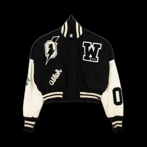 Off-White Crop Patches Bomber Jacket 'Black'