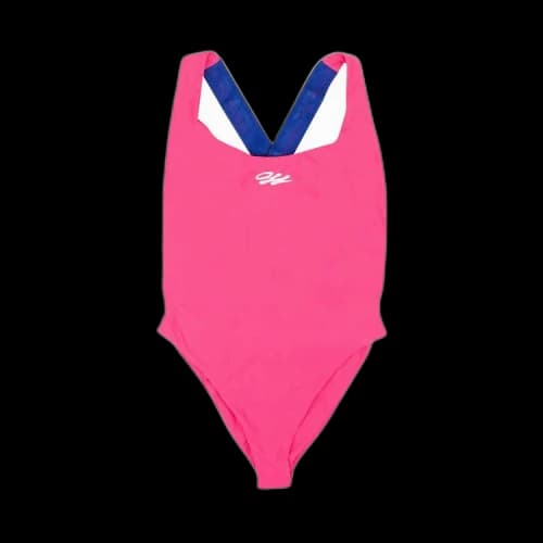 Off-White Tape Swimsuit 'Fuchsia'