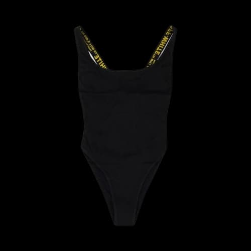 Off-White Logo Strap One Piece Swimsuit 'Black'