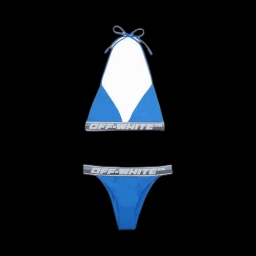 Off-White Logo Band Bikini 'Blue'