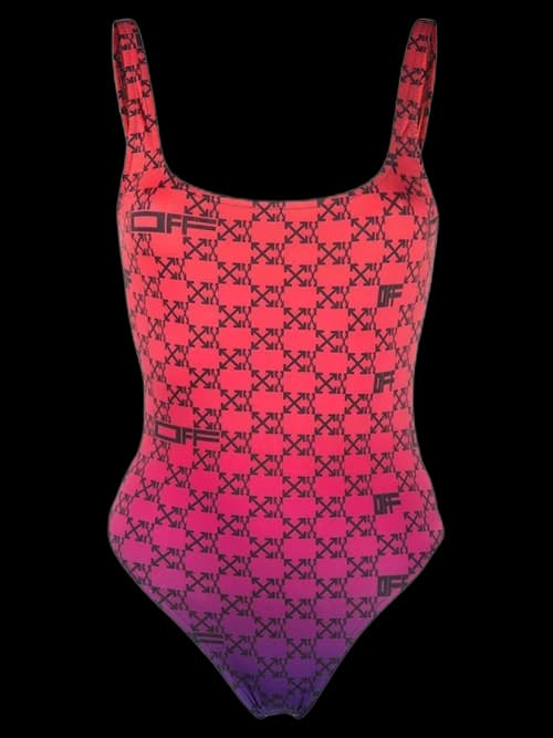 OFF-WHITE Arrows Gradient One Piece Swimsuit Red/Blue