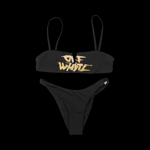 Off-White Watercolor Slit Bikini 'Black'