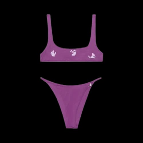 Off-White Swimming Man Bikini Set 'Beige'