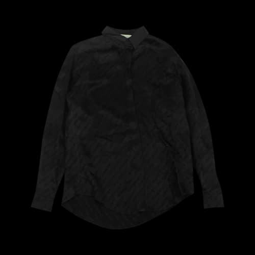 Off-White Branded Pattern Shirt 'Black'