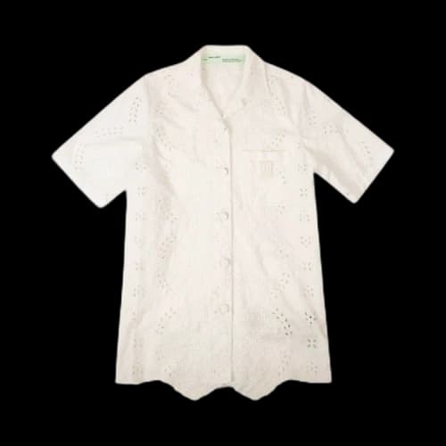 Off-White Hole Detail Collar Shirt 'White'
