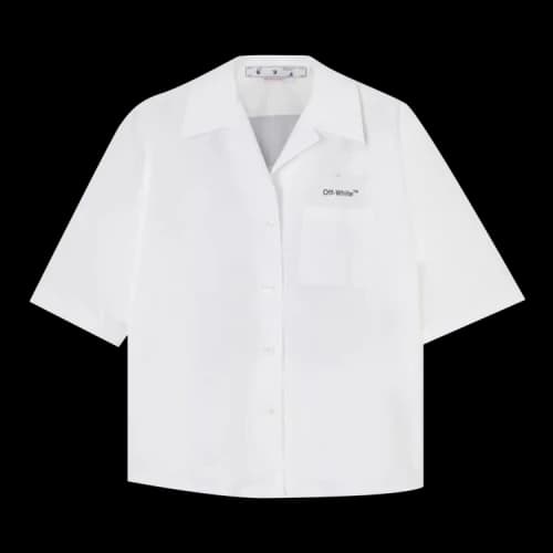 Off-White Embroidery Bowling Shirt 'White/Black'