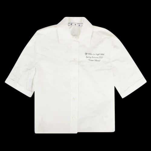 Off-White Logo Button Down Shirt 'White'