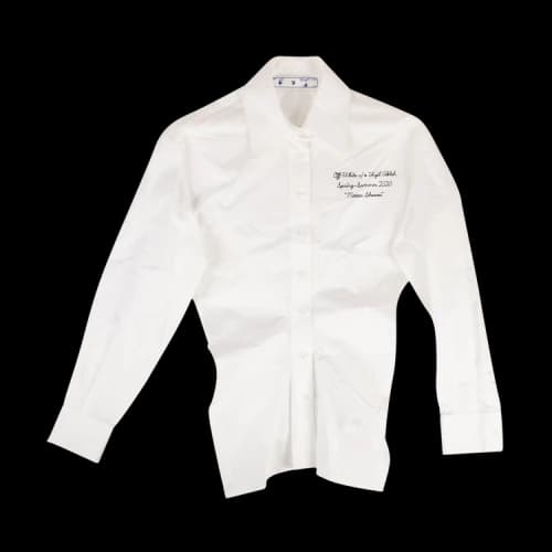 Off-White Draped Detail Shirt 'White'