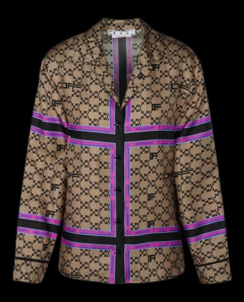 OFF-WHITE Monogram Pajama Silk Shirt Multi