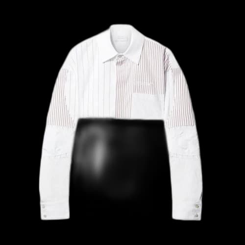 Off-White Motorcycle Popel Crop Shirt 'White/Multicolor'
