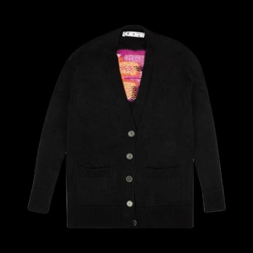 Off-White Graffiti Cardigan Sweater 'Black'