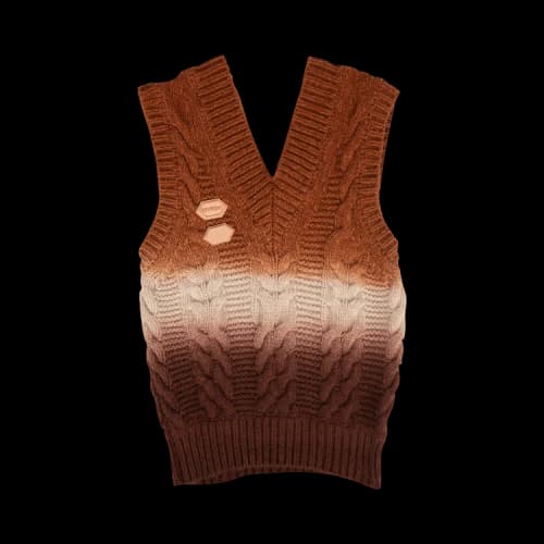 Off-White Ombre Knit Sweater Vest 'Orange'