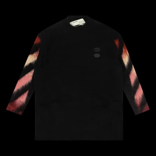 Off-White Mohair Shirt Dress 'Black'