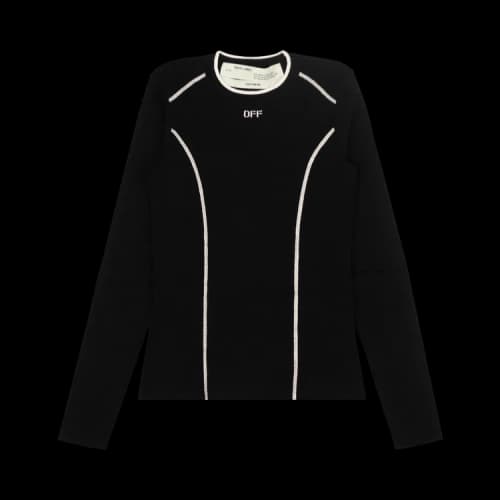 Off-White Contrast Trim Sweater 'Black'
