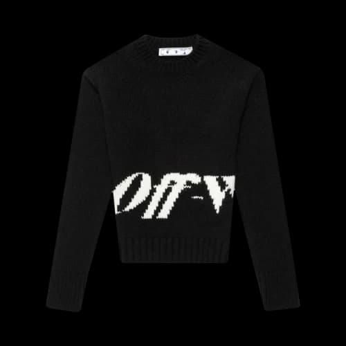 Off-White Intarsia Logo Crewneck 'Black/White'