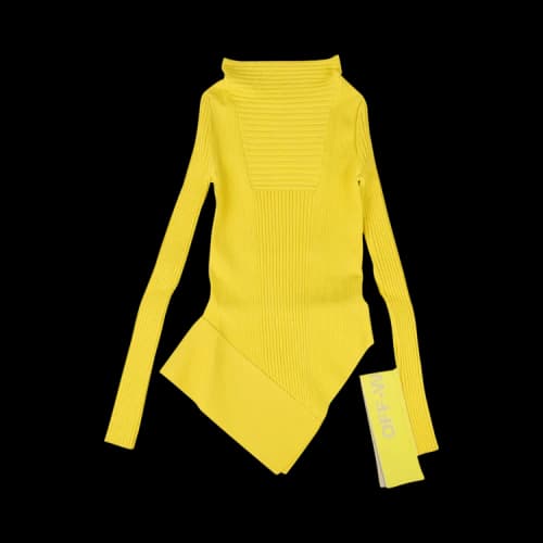 Off-White Asymmetric Knit Top 'Yellow'