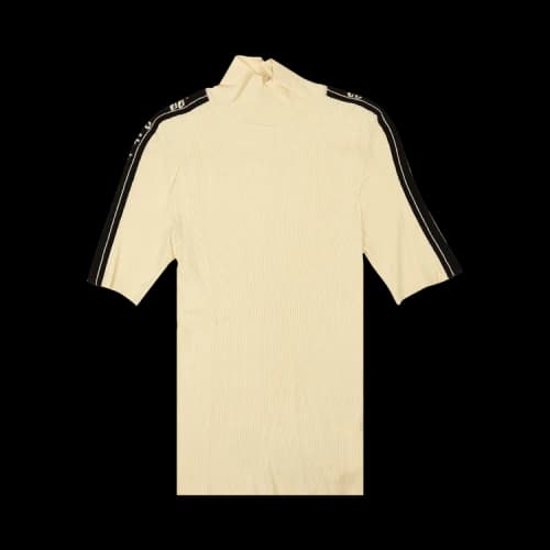 Off-White Logo Strip Short-Sleeve Turtleneck 'Beige'