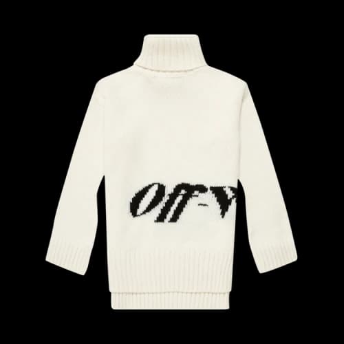 Off-White Intrasia Logo Turtleneck 'White/Black'