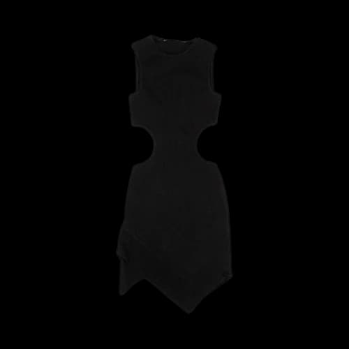 Off-White Swiss Cheese Mini Dress 'Black'