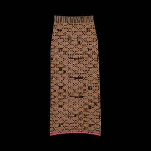 Off-White Monogram Skirt 'Brown/Black'