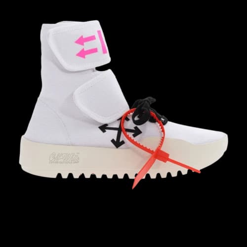 Off-White Moto Wrap Sneakers 'White Neon Fuchsia' (Women's)