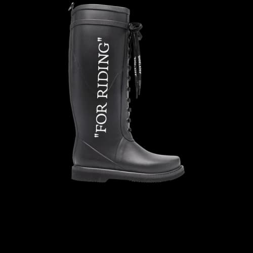 Off-White Rubber Boot 'For Riding - Black' (Women's)