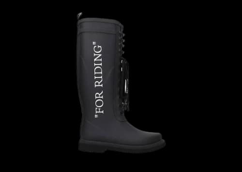 OFF-WHITE "For Riding" Rain Boots Black (Women's)
