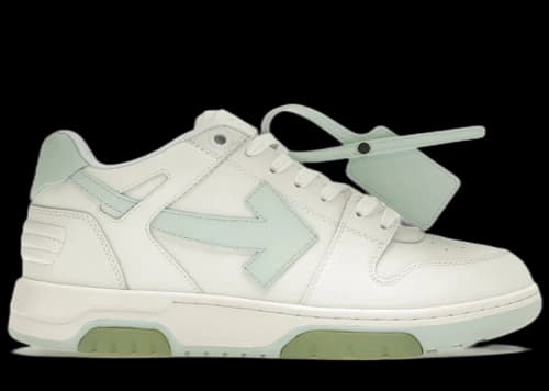 OFF-WHITE Out Of Office OOO Low Tops White Mint