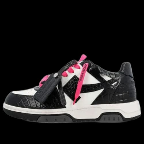 Off-White Out Of Office Croc-Effect Sneakers 'Black Pink White' (Women's)