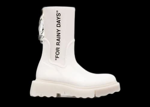 OFF-WHITE "For Rainy Days" Rain Boots White (Women's)