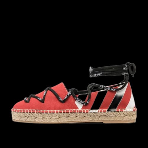 Off-White Off White Lace-Up Espadrilles Red White (W) (2021)
