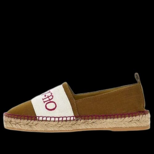 Off-White Bookish Slip-On Espadrilles 'Brown White' (Women's)