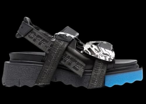 OFF-WHITE Trek Strap Sponge Sandals Black Blue (Women's)