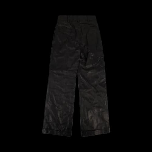 OFF-WHITE Leather Meteor Holes Formal Pants Black