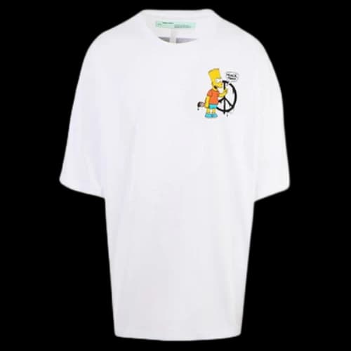 Off-White Bart Peace Sign Super Mega Tee 'White'