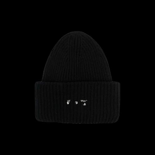 Off-White Ribbed Beanie 'Black'
