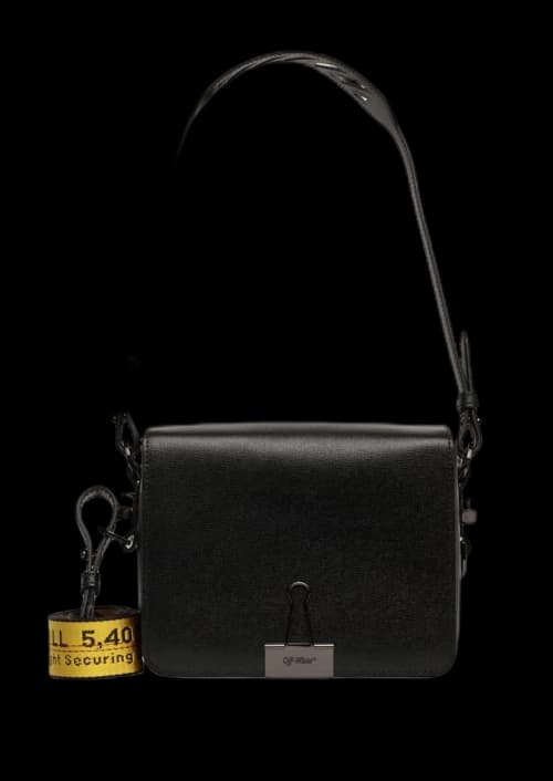 OFF-WHITE Binder Clip Bag Black Yellow
