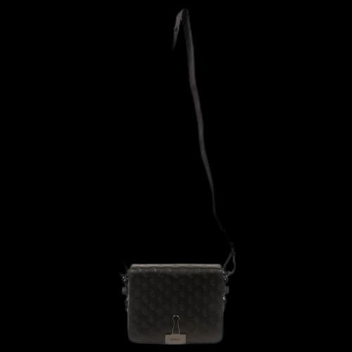 Off-White Leather Logo Embossed Bag 'Black'