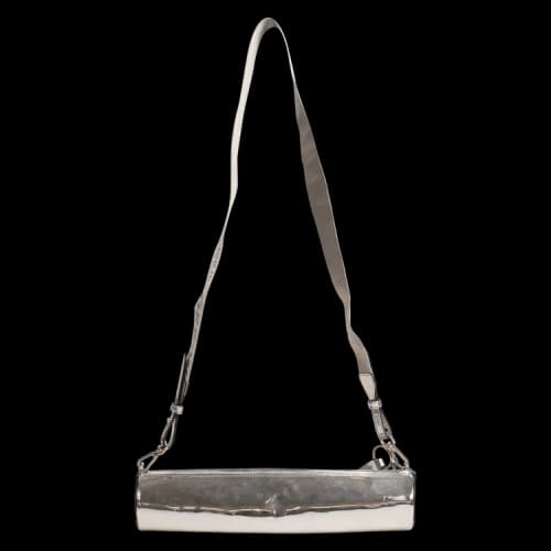 Off-White Cylindrical Shoulder Bag 'Silver'